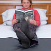 Earthing Grounded Socks Reading In Bed.Jpg