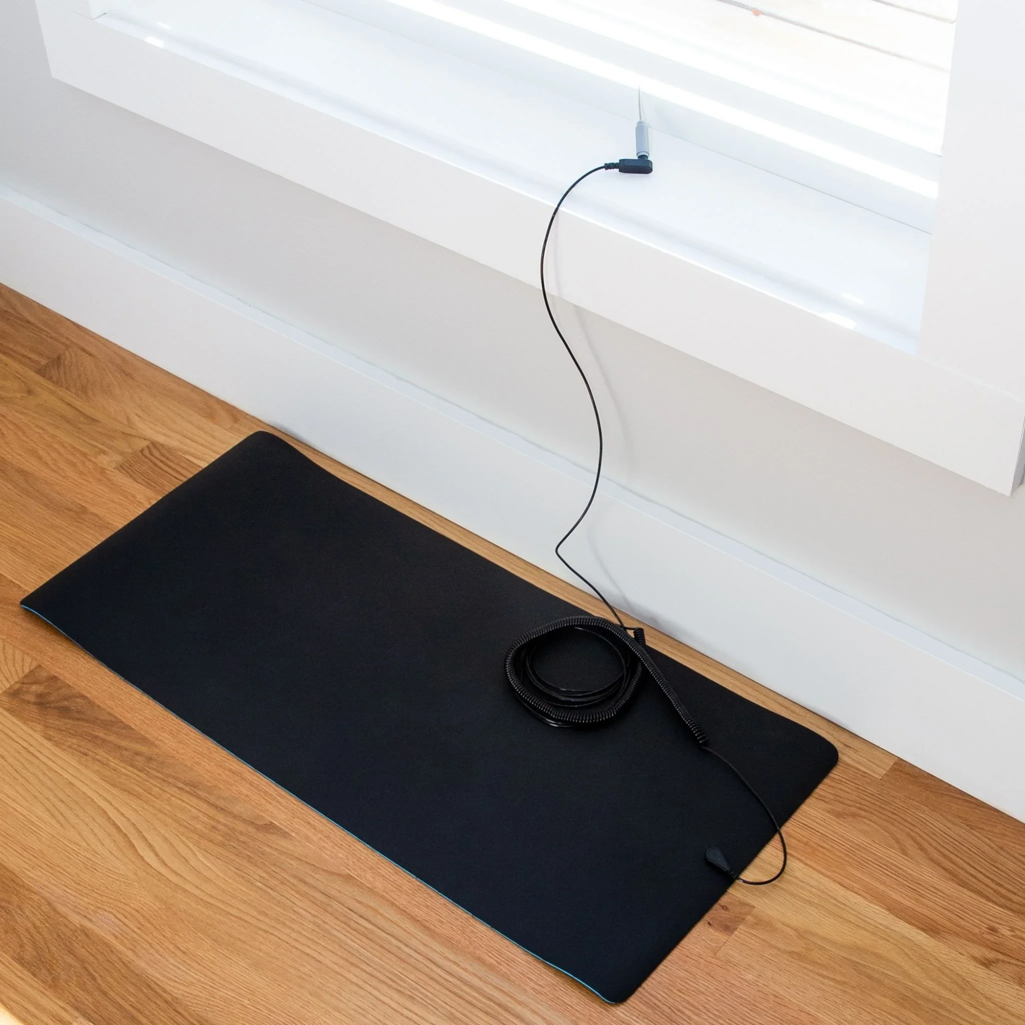 Ground Rod Kit Connecting An Earthing Product To The Earth Through A Window With A Ground Rod.Webp